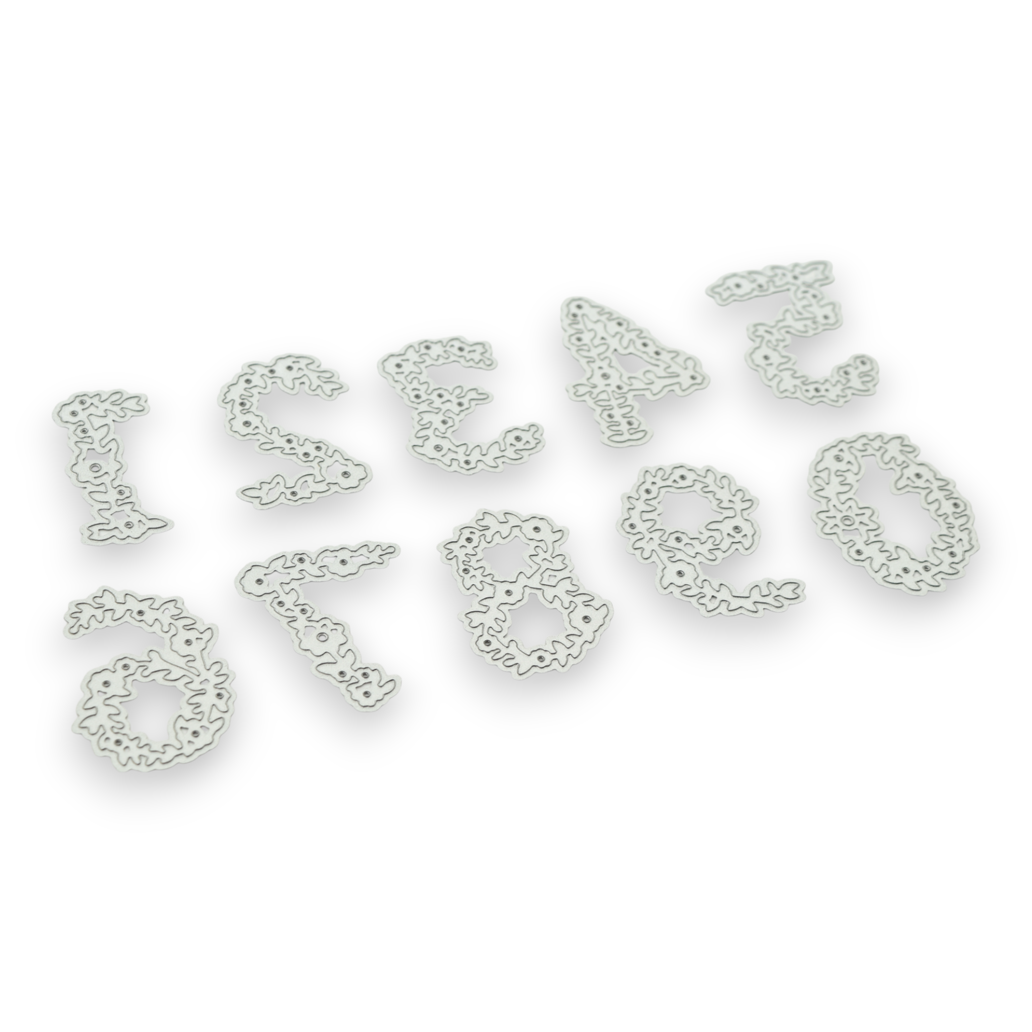 Floral Numbers - Steel Cutting Die Set